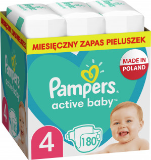 PAMPERS Pieluchy AB Monthly Rozm. 4, 9-14kg, 180szt