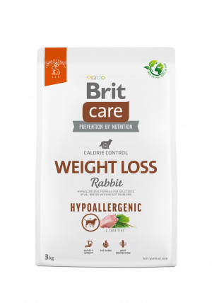 BRIT Care Hypoallergenic Adult Weight Loss Rabbit - sucha karma dla psa - 3 kg