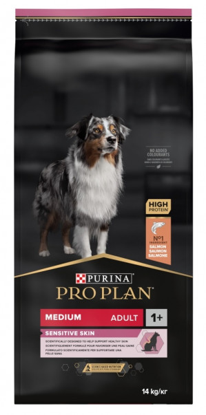 PURINA PRO PLAN Adult Medium Sensitive Skin - sucha karma dla psa - 14kg