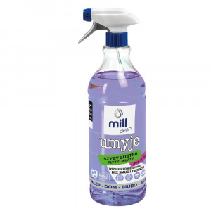 MILL CLEAN UMYJE płyn do mycia szyb, luster, glazury o Zapachu Maciejki 1,22l