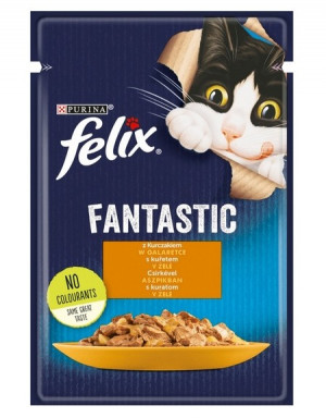 PURINA Felix Fantastic: kurczak - mokra karma dla kota - 85g
