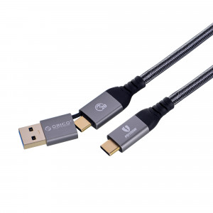 ORICO KABEL USB-C + USB-A, 20 GBPS, 4K, 100W, 2M