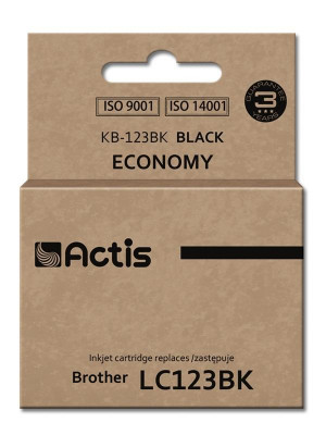 Actis KB-123Bk Tusz do drukarki Brother, Zamiennik Brother LC123BK/LC121BK; Standard; 15 ml; czarny.