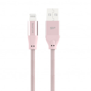 Kabel USB - Lightning  LK35AL 1M Mfi Nylon Pink