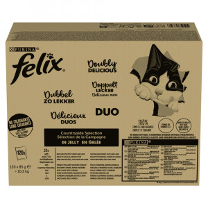 PURINA Felix Fantastic Duo Mix Wiejskie smaki - mokra karma dla kota - 120x85g