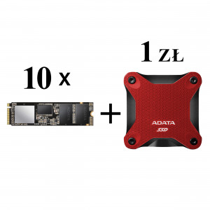 Kup 10 x ADATA DYSK SSD XPG SX8200 PRO 1TB PCIe 3x4 a otrzymasz ADATA DYSK SSD SD620 512GB RED za 1 zł