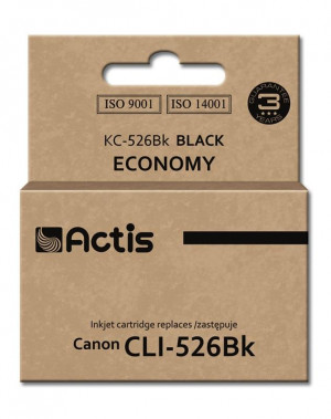 Actis KC-526Bk Tusz do drukarki Canon, Zamiennik Canon CLI-526BK; Standard; 10 ml; czarny.