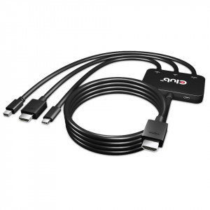 Hub Club 3D CAC-1630 USB Type-C + HDMI™ + MiniDP™ 1.2 to HDMI™ 4K60Hz HDR M/M Active Adapter 32AWG