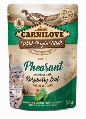 CARNILOVE Cat Pouch Pheasant & Raspberry - mokra karma dla kota - 85g