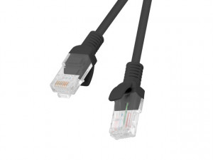 Lanberg patchcord utp kat.5e 15m czarny pcu5-10cc-1500-bk