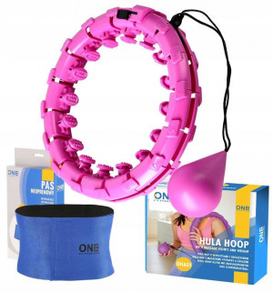 Hula Hop One Fitness OHA01 fiolet + BR125 zestaw