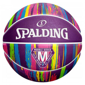 Piłka do koszykówki Spalding Marble fioletowa rozm. 7 84403Z