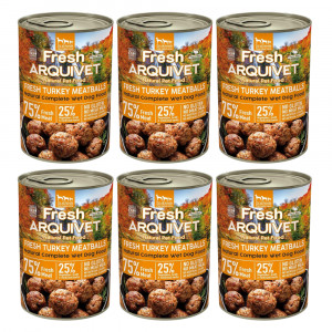 ARQUIVET Fresh Turkey Meatballs - mokra karma dla psa - 6x400g