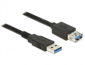 Kabel Delock ( USB 3.0 Typ-A > USB 3.0 Typ-A M-F 5m czarny )