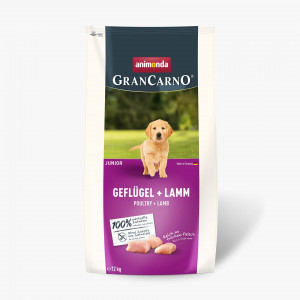 ANIMONDA Gran Carno Junior Drób z jagnięciną - sucha karma dla psa - 12kg + GRATIS