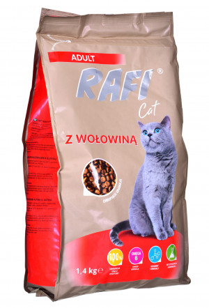 DOLINA NOTECI RAFI Cat z wołowiną - karma dla kotów sterylizowanych - 1,4kg