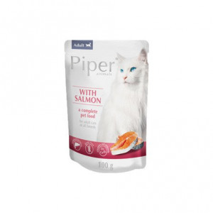 DOLINA NOTECI Piper z łososiem - mokra karma dla kota - 40x100g