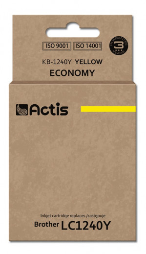 Actis KB-1240Y Tusz do drukarki Brother, Zamiennik Brother LC1240Y/LC1220Y; Standard; 19 ml; żółty.