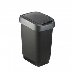 ROTHO Twist Srebrny - kosz na śmieci - 25l