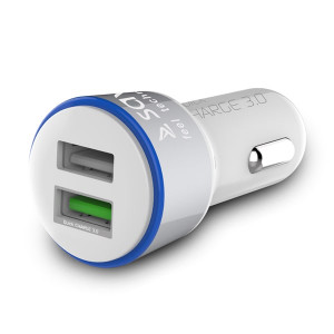 SAVIO ŁADOWARKA SAMOCHODOWA QC 3.0 2XUSB SA-06/W
