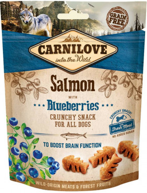 CARNILOVE Fresh Crunchy Łosoś z borówkami - przysmak dla psa - 200 g