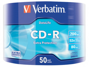 Verbatim cd-r 700mb extra prot wrap (50 spindel) 43787