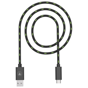 Snakebyte Kabel USB 2.0 A na USB-C Trzymetrowy Czarno zielony