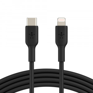 BELKIN KABEL LIGHTNING TO USB-C, PVC, 1M, CZARNY