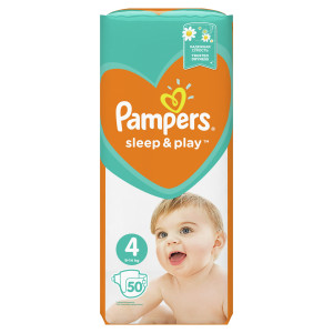 Pampers Sleep&Play Pieluchy Rozm. 4, 9-14kg 50szt
