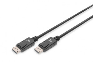 ASSMANN Kabel połączeniowy DisplayPort 1.2 z zatrzaskami Typ DP/DP M/M czarny 3m