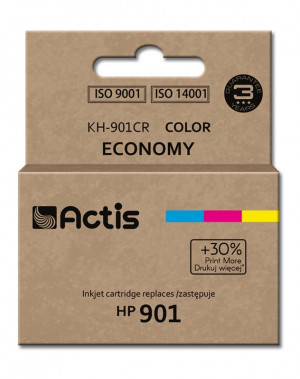 Tusz Actis KH-901CR do drukarki HP, Zamiennik HP 901 CC656AE; Standard; 18 ml; kolor.