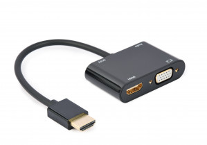 GEMBIRD ADAPTER HDMI - HDMI + VGA + AUDIO I ZASILA