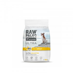 VET EXPERT Raw Paleo Ultra Mini Adult Indyk - sucha karma dla psa - 750g