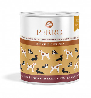 PERRO Indyk z cukinią - mokra karma dla psa - 850g