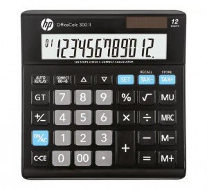 HP Kalkulator biurowy HP-OC 300 II/INT BX, 12-cyfr. wyświetlacz, 158x151x29mm, czarny