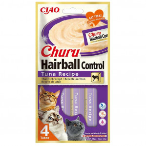INABA Churu Hairball Control Tuna Recipe - przysmak dla kota - 4x14g