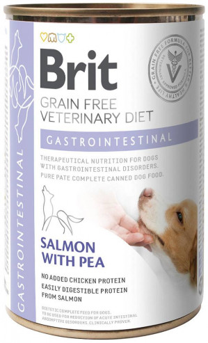 BRIT Grain Free Vet Diets Dog Gastrointestinal Łosoś & Groszek - mokra karma dla psa - 400 g