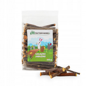 FACTORYHERBS Gałązki jabłoni - przysmak dla gryzoni i królika - 150g