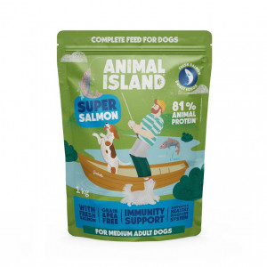 ANIMAL ISLAND Łosoś - sucha karma dla psa - 1kg