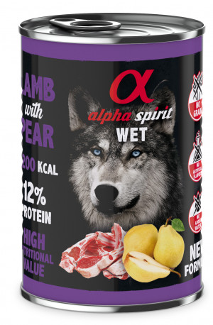 ALPHA SPIRIT WET Jagnięcina z Gruszką - mokra karma dla psa - 400g