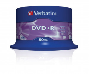 Dvd+r verbatim azo 4.7gb 16x matt silver sp 50szt 43550