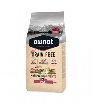 OWNAT Grain Free JUST Adult Duck dla psów 14kg