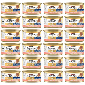 PURINA Gourmet Gold Mus z łososiem - mokra karma dla kota - 24x85g