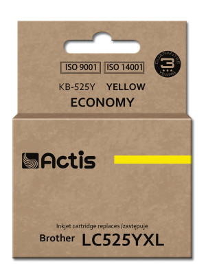 Actis KB-525Y Tusz do drukarki Brother, Zamiennik Brother LC525Y; Standard; 15 ml; żółty.