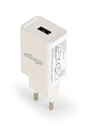 ENERGENIE ŁADOWARKA SIECIOWA 230V->USB 2.1A, BIAŁA