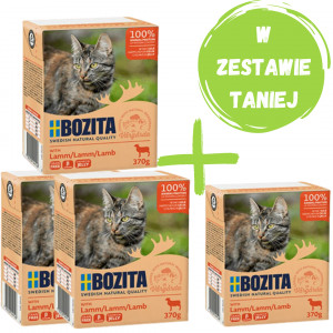 BOZITA Jagnięcina w galaretce - mokra karma dla kota - 4x370g