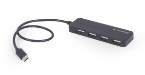 GEMBIRD HUB USB TYP-C 4-PORTY USB 2.0, CZARNY