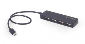 GEMBIRD HUB USB TYP-C 4-PORTY USB 2.0, CZARNY