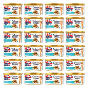BUTCHER'S Delicious Dinners Cat - mokra karma dla kota z tuńczykiem i rybami w formie musu - puszka - 24x85g