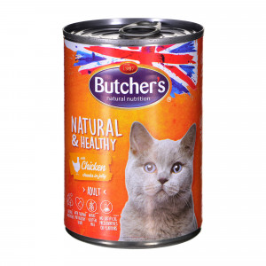 Butcher'S Natural&Healthy Cat z kurczakiem kawałki w galarecie 400g